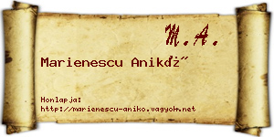 Marienescu Anikó névjegykártya